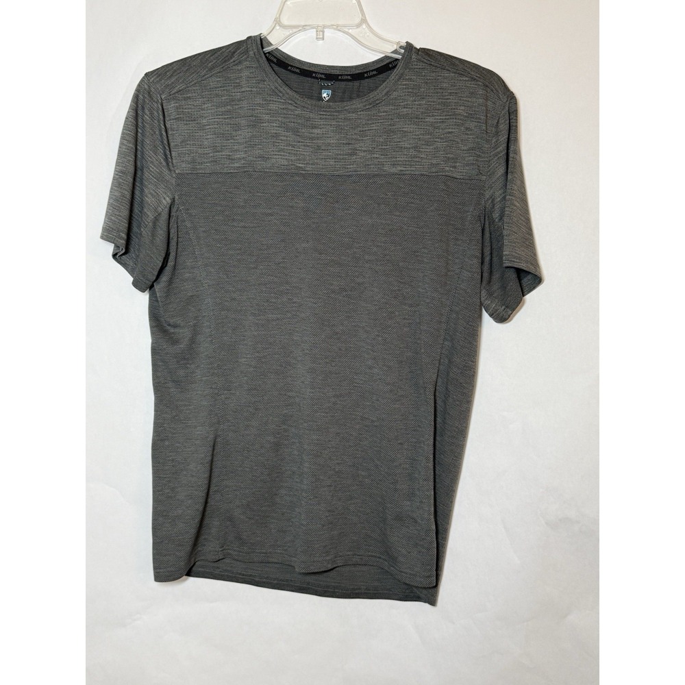 Khul Top Men's Large Dark Gray Short Sleeve Active Workout Running